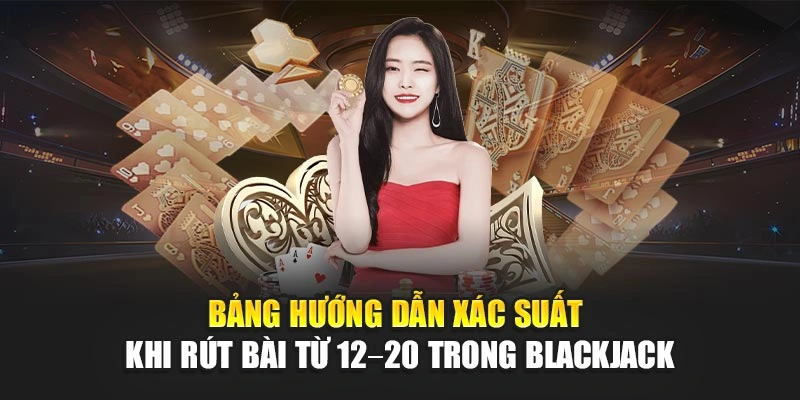 Thủ Thuật Chơi Blackjack – Giữ Lợi Nhuận Tối Đa Nhất 5 Bảng hướng dẫn xác suất khi rút bài từ 12–20 trong blackjack